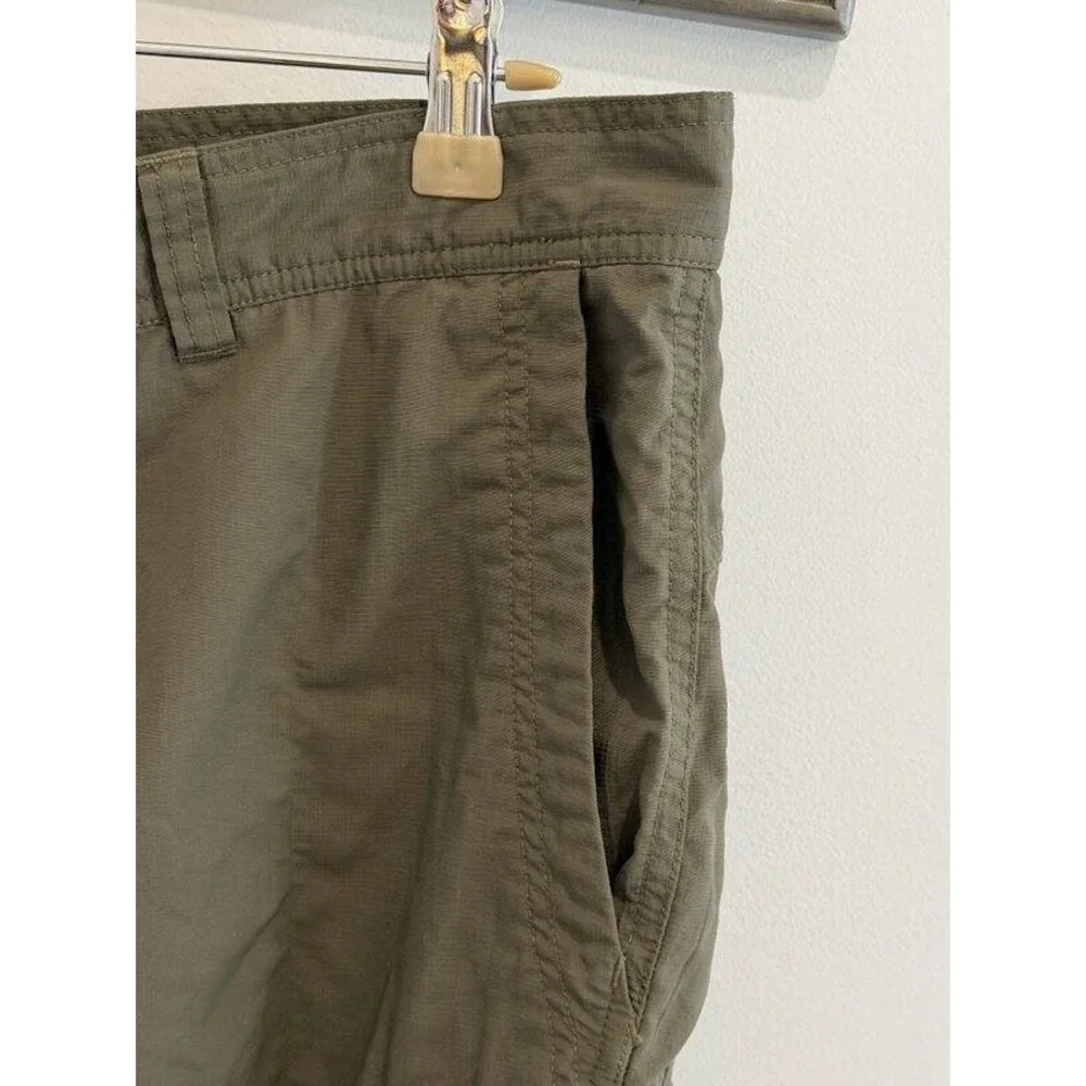 The North Face Mens Olive Green Cargo Ripstop Shorts Nylon Size 36